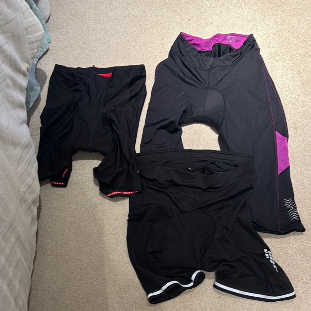 Black and Purple bike Cycling Shorts Set